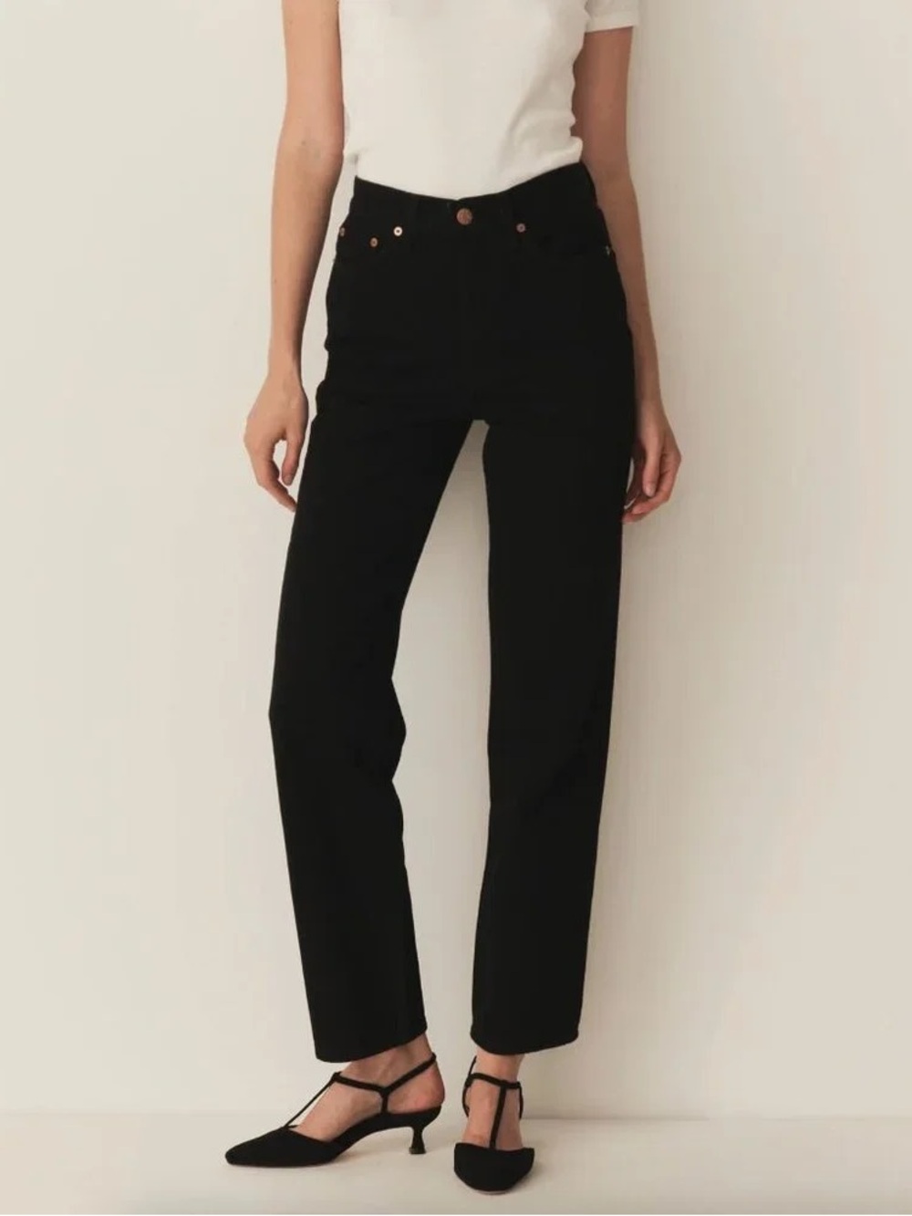 Doen Diana High-Rise Straight Jeans - Black 26